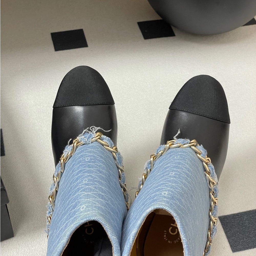 Chanel Blue and Black Women's Shoes - Picture 1 of 6